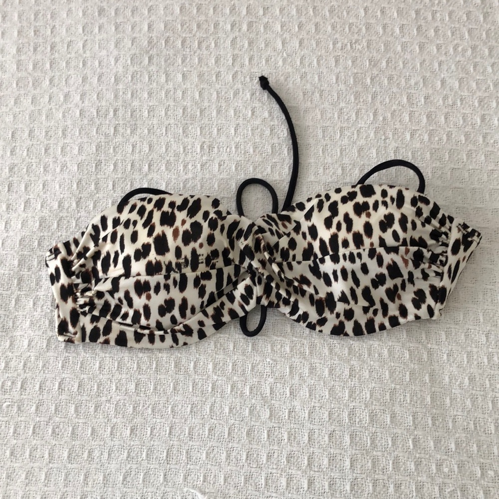 Victoria Secret’s animal print bandeau bikini top